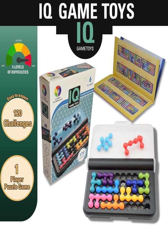 YESVIYA IQ Smart Puzzle Toy - Compact Travel Brain Game for Kids & Adults | 120 Logic Challenges | Portable Educational Puzzle for Focus, Memory & Problem Solving - Image 3